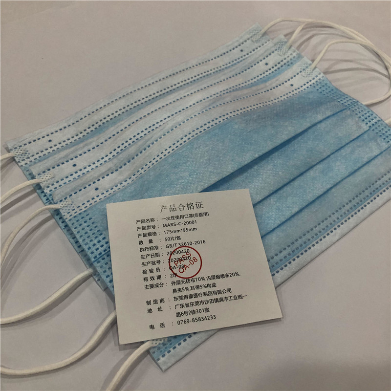 Großhandel Disposable Dust Safety Protective 3 Ply Face Mask in Stock